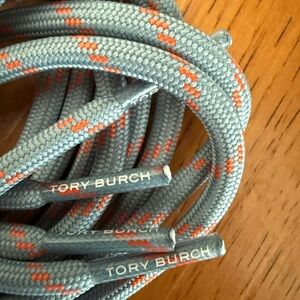 Tory Burch Blue and Orange Shoelaces